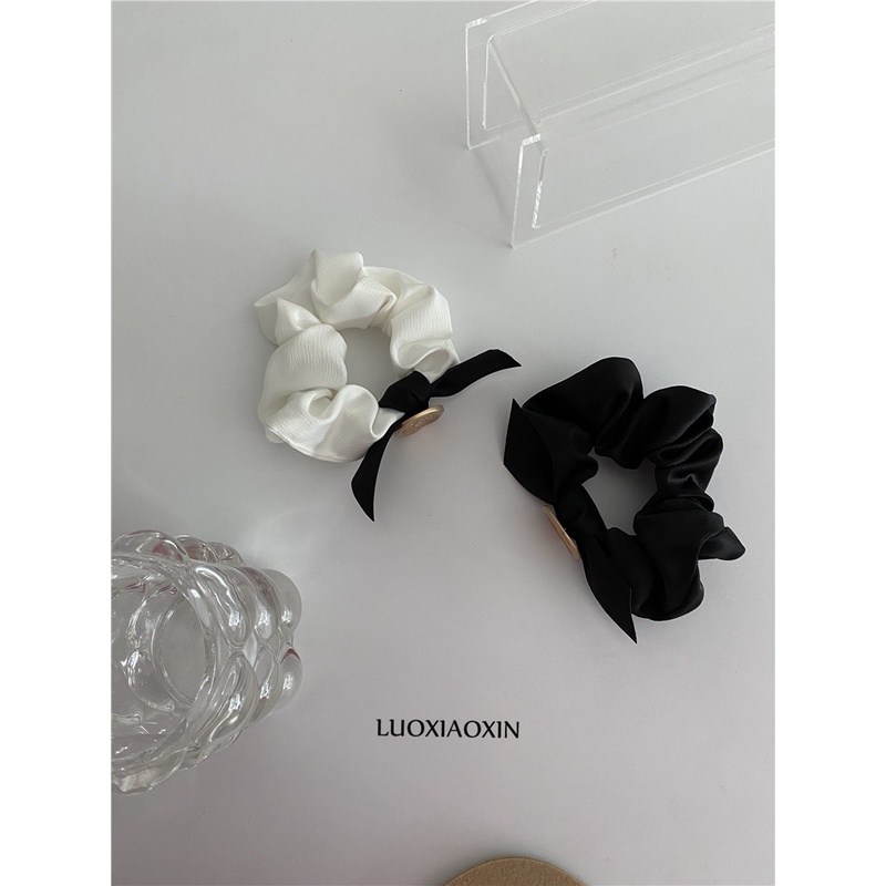 Dây cột tóc co giãn đính nơ phong cách Hàn Quốc ngọt ngào cho nữ