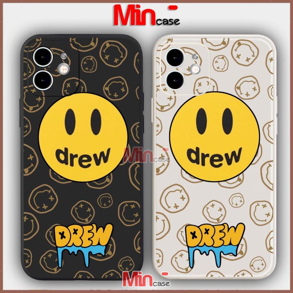 Ốp lưng iPhone Drew cạnh viền vuông silicon mềm dẻo cho iphone 6/6s/7/8/X/XS/XR/11/12/13 Pro Plus Max cute dễ thương đẹp