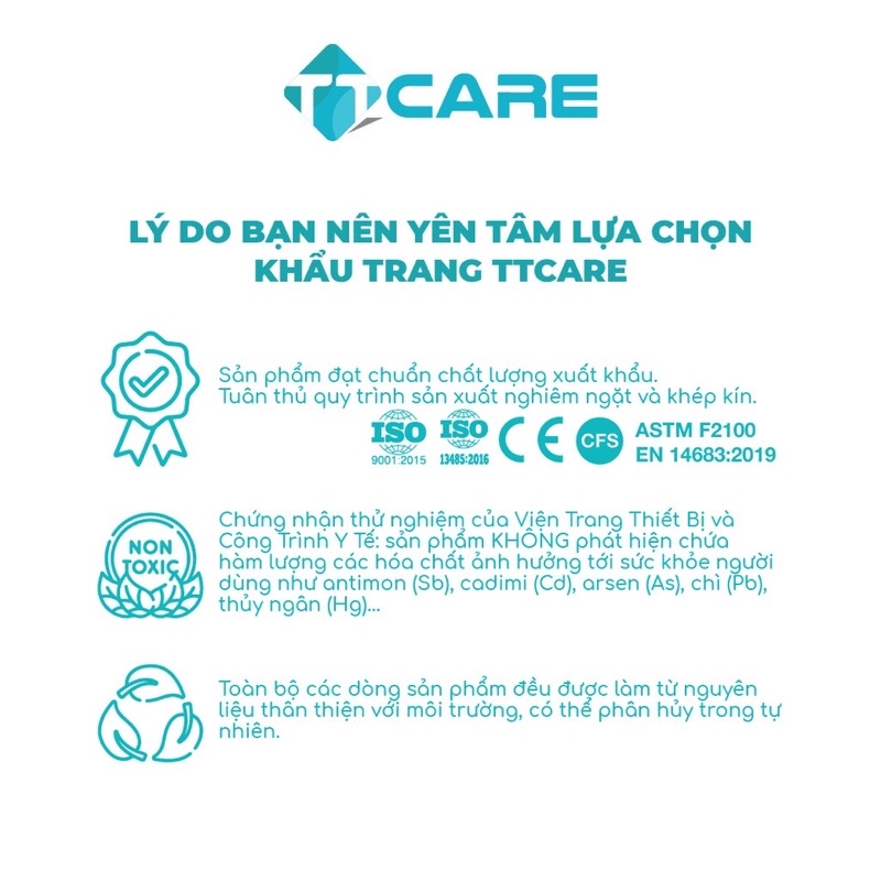 [Khẩu trang TT care chính hãng ]Khẩu Trang Y Tế 4 Lớp Siêu Kháng Khuẩn TT CARE Lọc Sạch Bụi Mịn Bảo Vệ Sức Khỏe Hiệu Quả