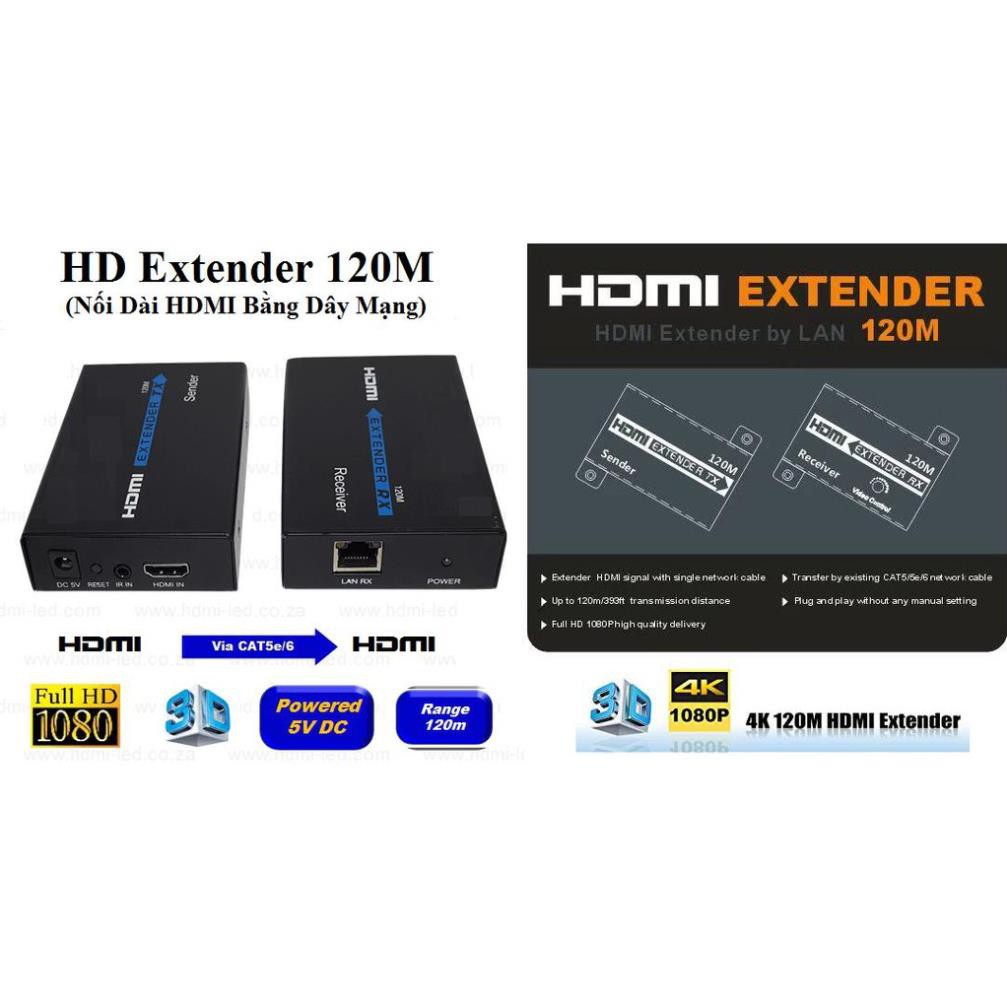 HD Extender 120M (Nối Dài HDMI bằng Dây LAN 120m)