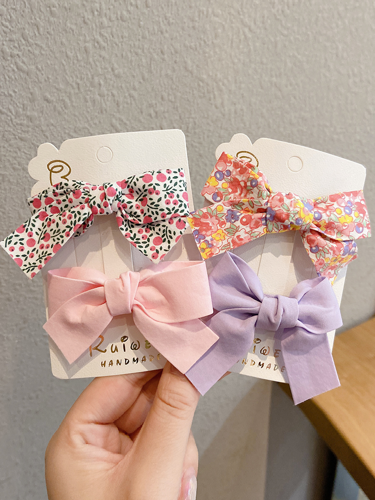 Kẹp Tóc Đính Nơ Phong Cách Hàn Quốc Xinh Xắn Cho Nữ