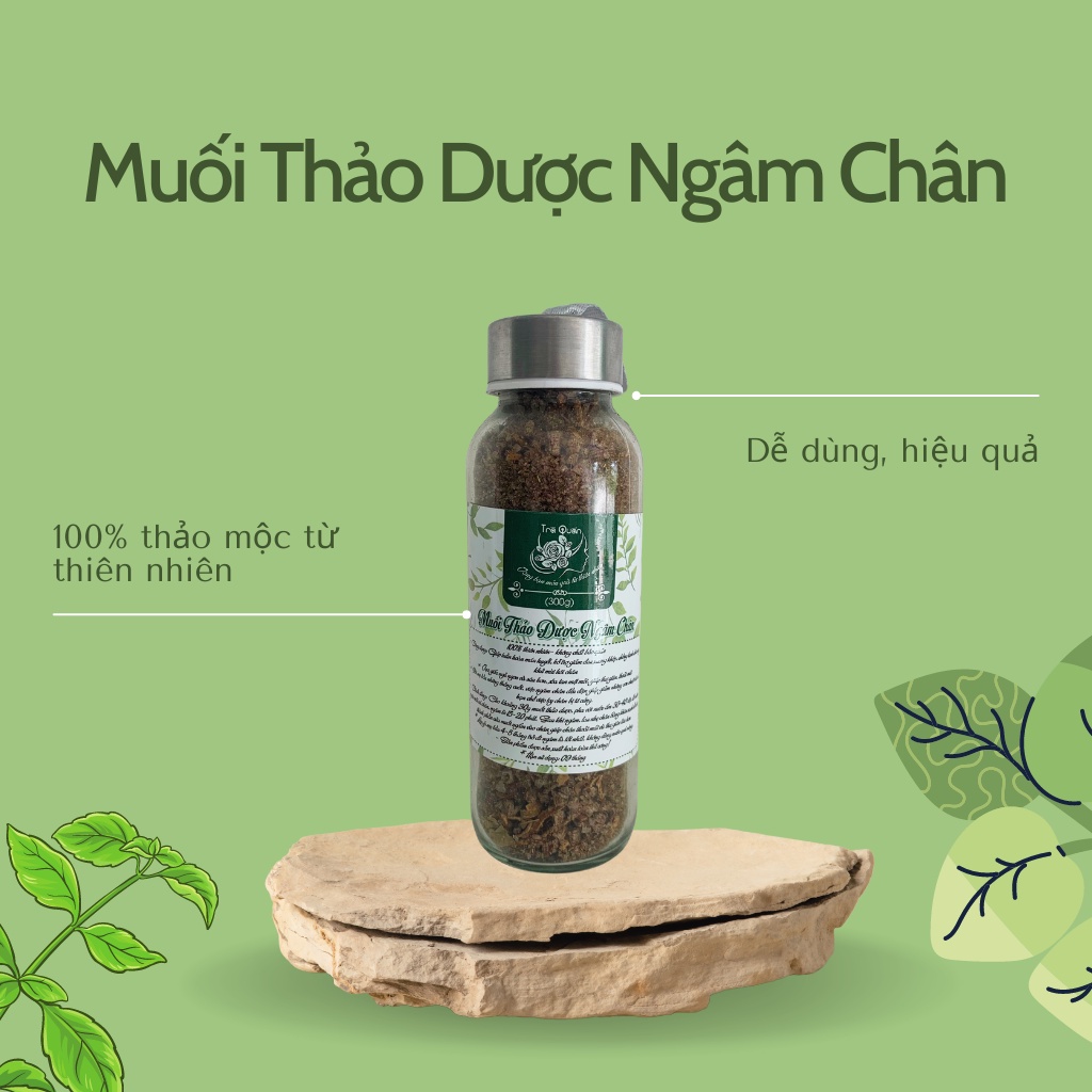 Muối Thảo Dược Ngâm Chân Giúp Ngủ Ngon Giảm Mùi Hôi Chân Giữ Ấm Cơ Thể Dùng Thử Trà Quán 300g