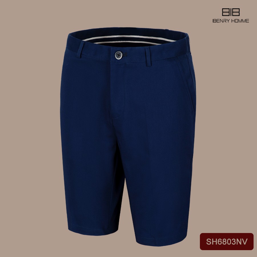 Quần short nam Benry, chất liệu vải Gracell co giãn 4 chiều, Dáng quần slim fit mặc thể thao, trẻ trung - BENRY HOMME