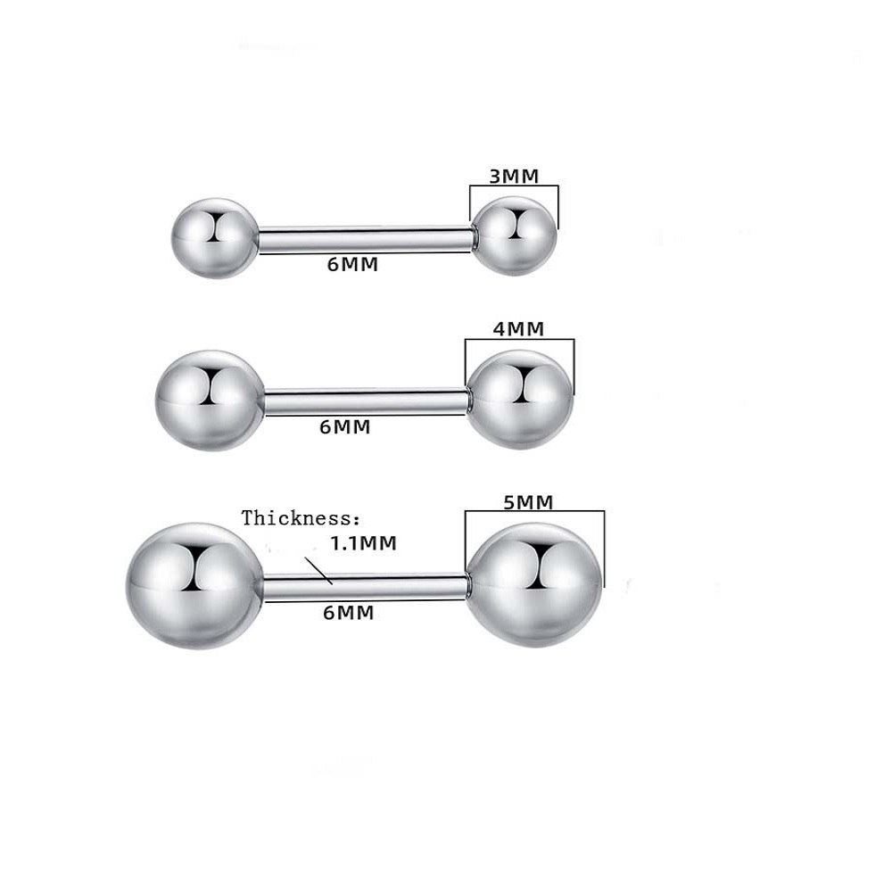 Hoa tai hình quả tạ chất liệu inox hợp yy sành điệu nhiều màu sắc tùy chọn