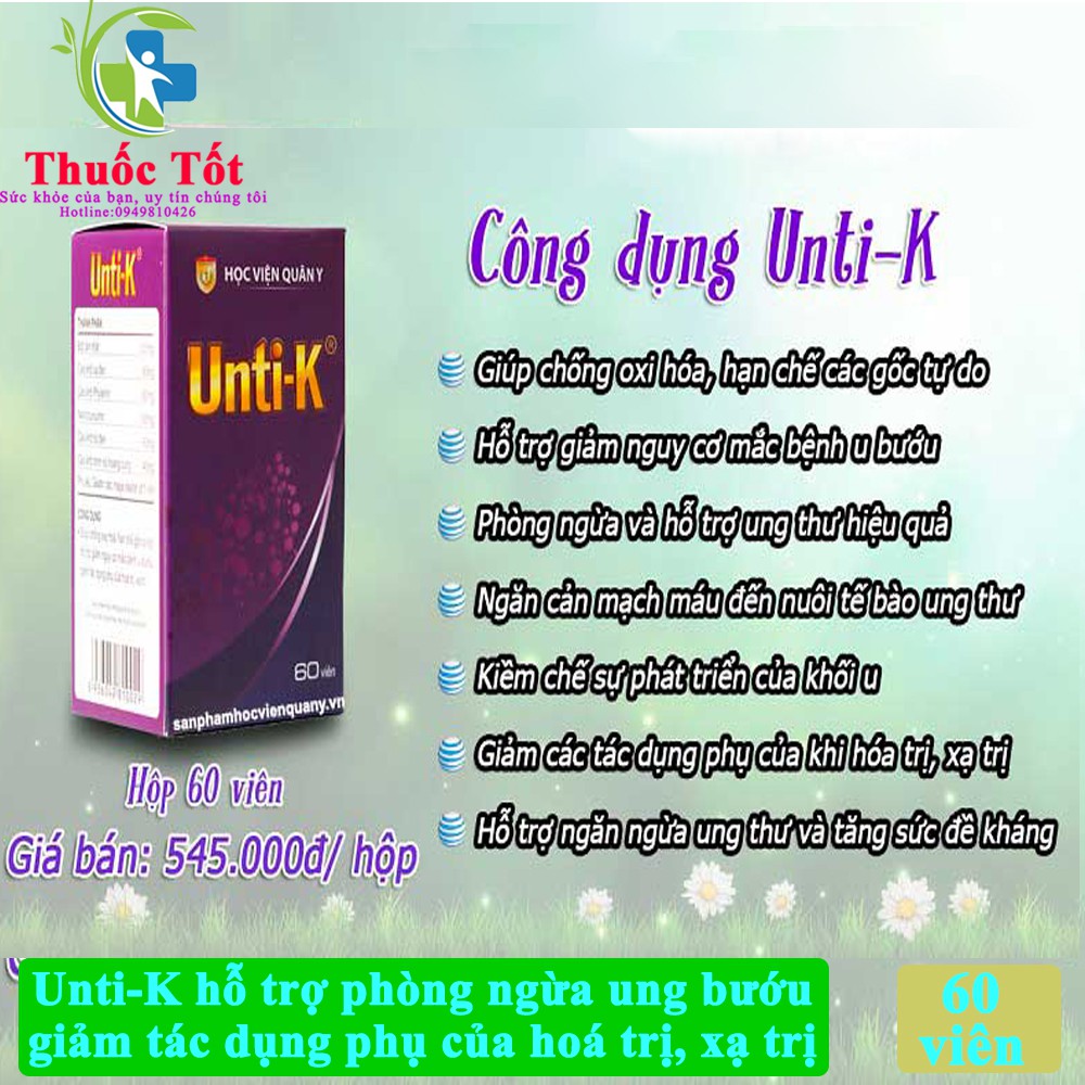 [CHÍNH HÃNG] UNTI-K 💊 FREESHIP ️💊 Học Viện Quân Y