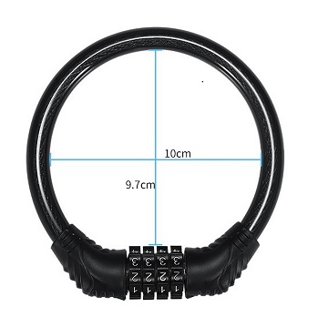 Bộ 2 Tay Nắm Sừng Trâu Xe Đạp Thể Thao Cao Cấp tặng Khóa xe đạp chống trộm 4 số đổi mã