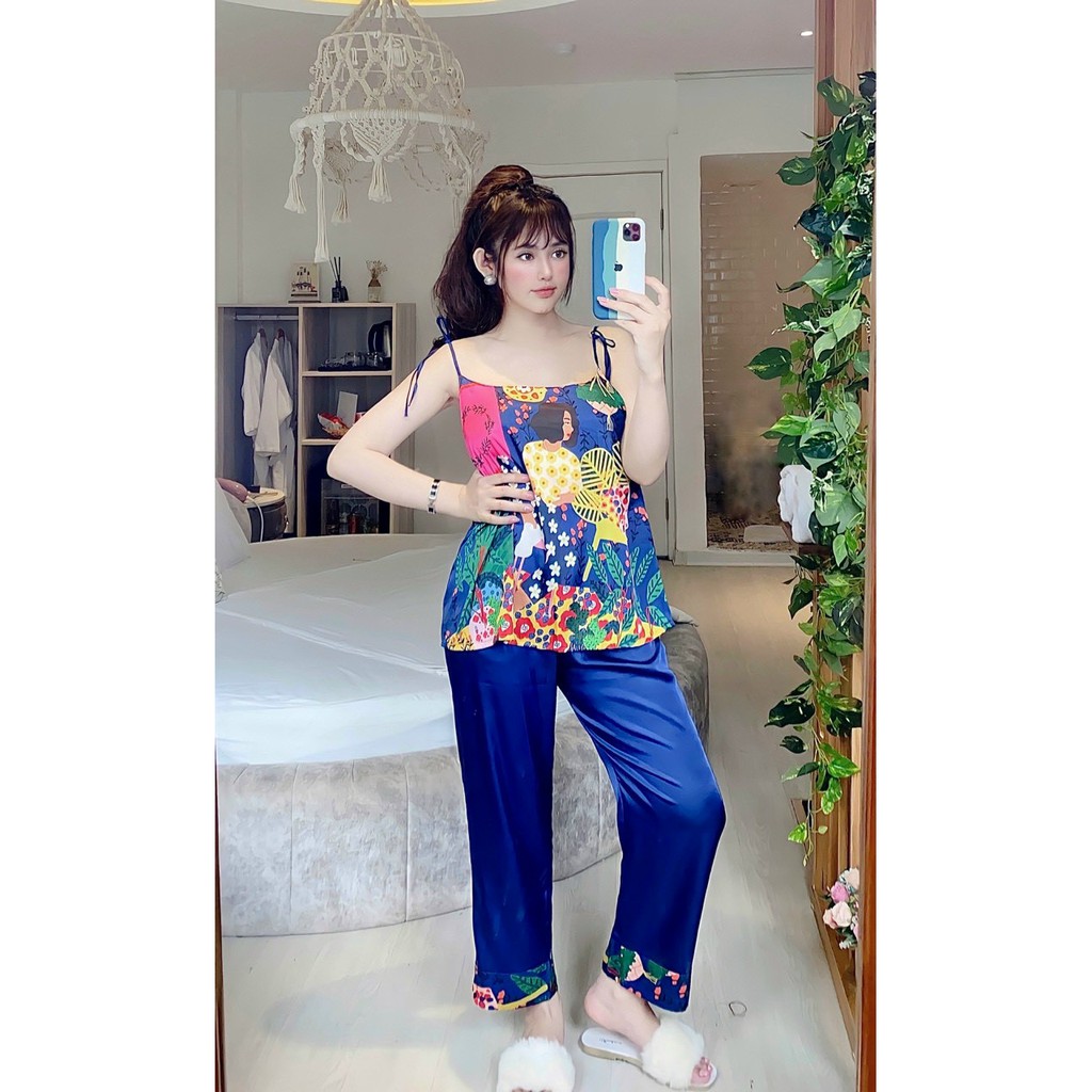 bộ pizama- bộ lụa latin, satin tiểu thư Queen | BigBuy360 - bigbuy360.vn