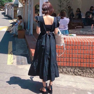 Váy maxi cánh tiên hở lưng