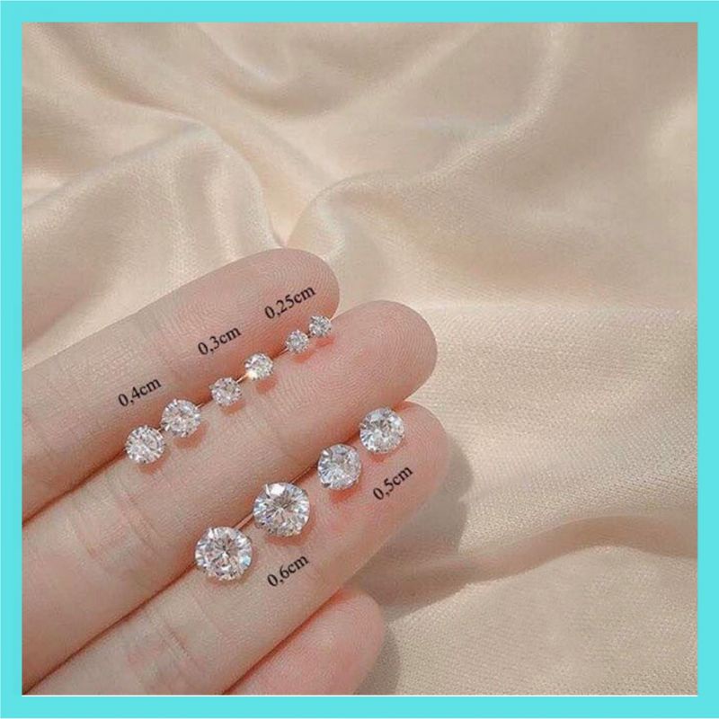 Bông Tai Bạc TNC JEWELLERY Nụ Đá 1 chiếc 6 ly Bạc 925 Kiểu Dáng Sang Trọng