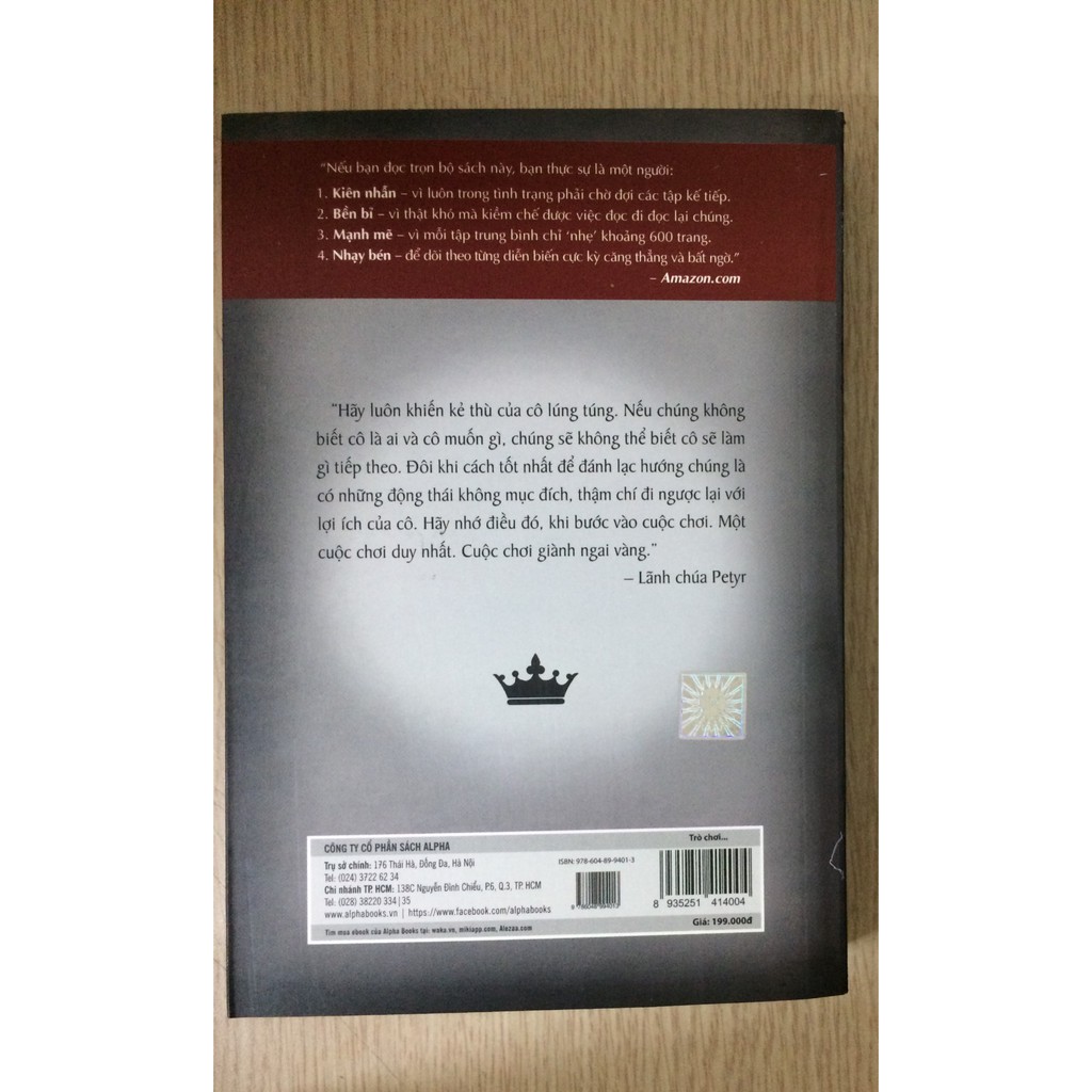 [ Sách ] Trò Chơi Vương Quyền 3C - Tử Hôn