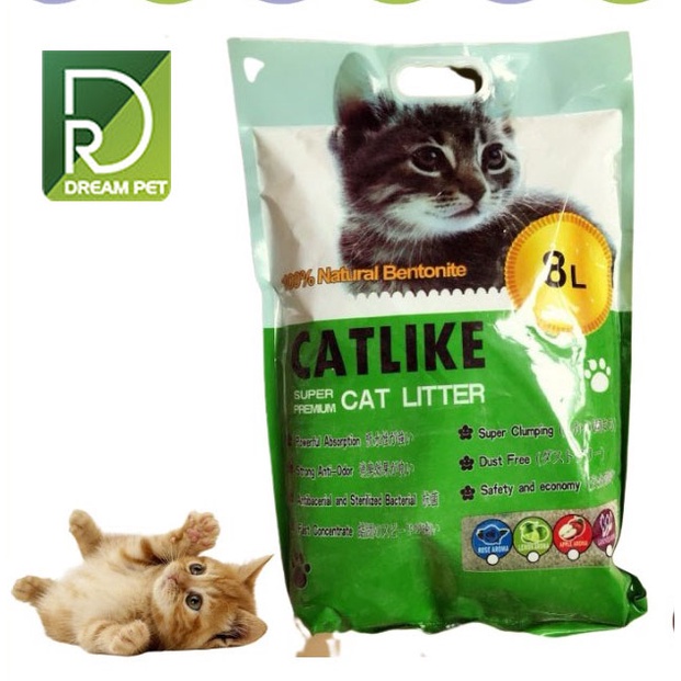 CAT LITTER Cát vệ sinh cho mèo - Cát vệ sinh khử mùi diệt khuẩn cho mèo CATLIKE 8L,15L