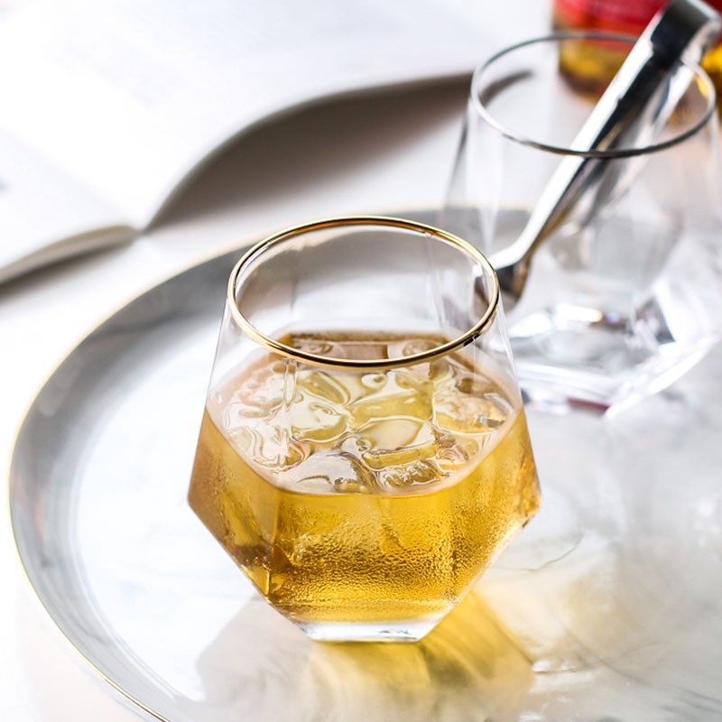SWEEJAR Cốc thủy tinh kiểu dáng hình học độc đáo
