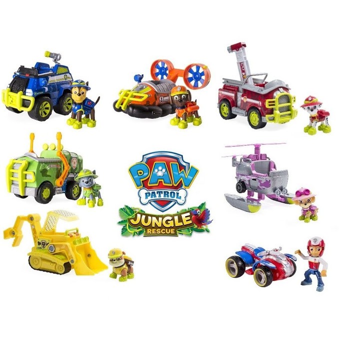 PAW PATROL JUNGLE RESCUE Những chú chó cứu hộ - Bộ chó rời lớn