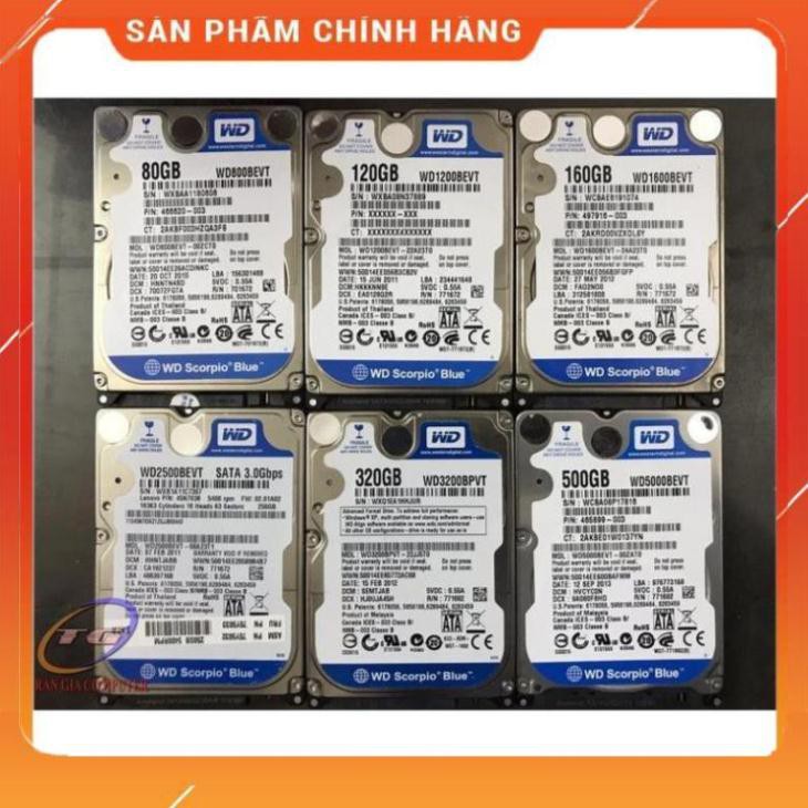 HDD laptop 80g/120g/160g/250g/320g/500gb... cũ giá rẻ. good