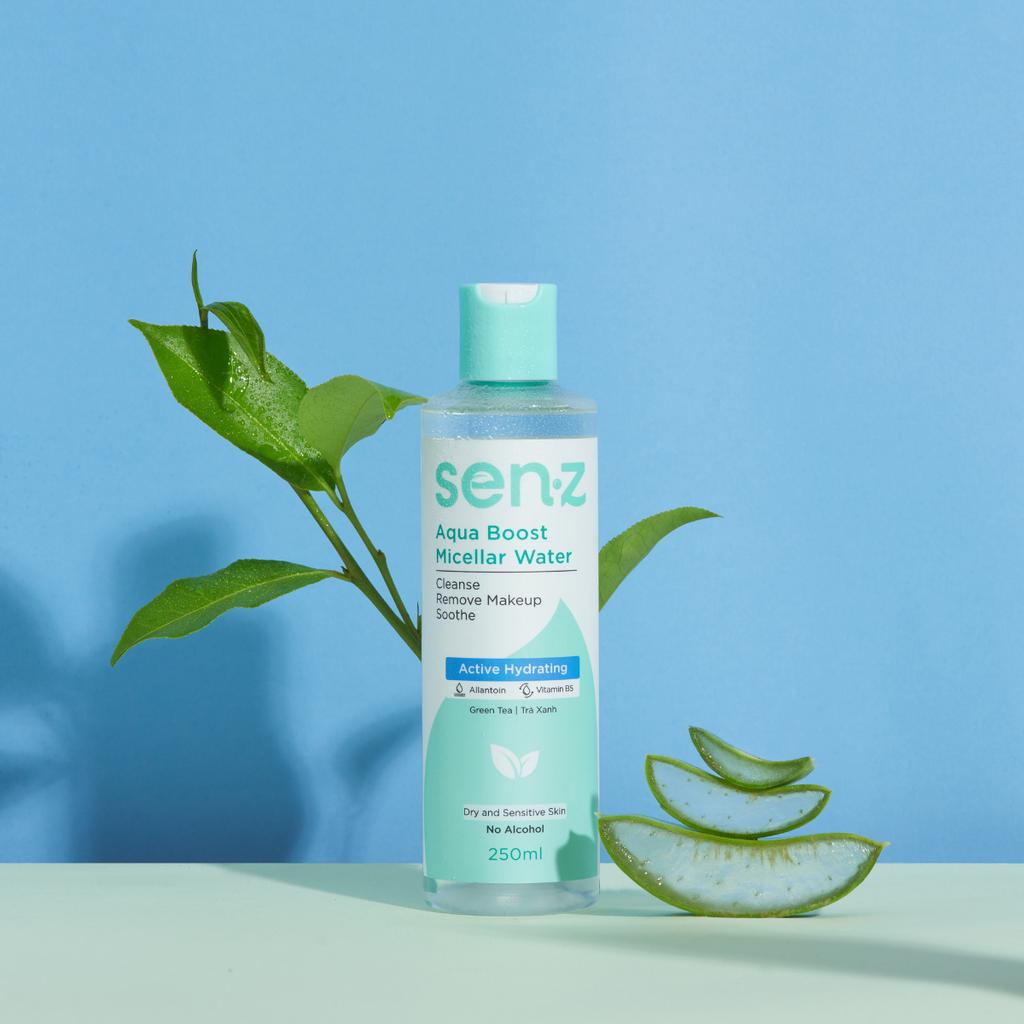 Nước Tẩy Trang Senz Trà Xanh Dành Cho Da Khô Senz Aqua Boost Micellar Water 250ML