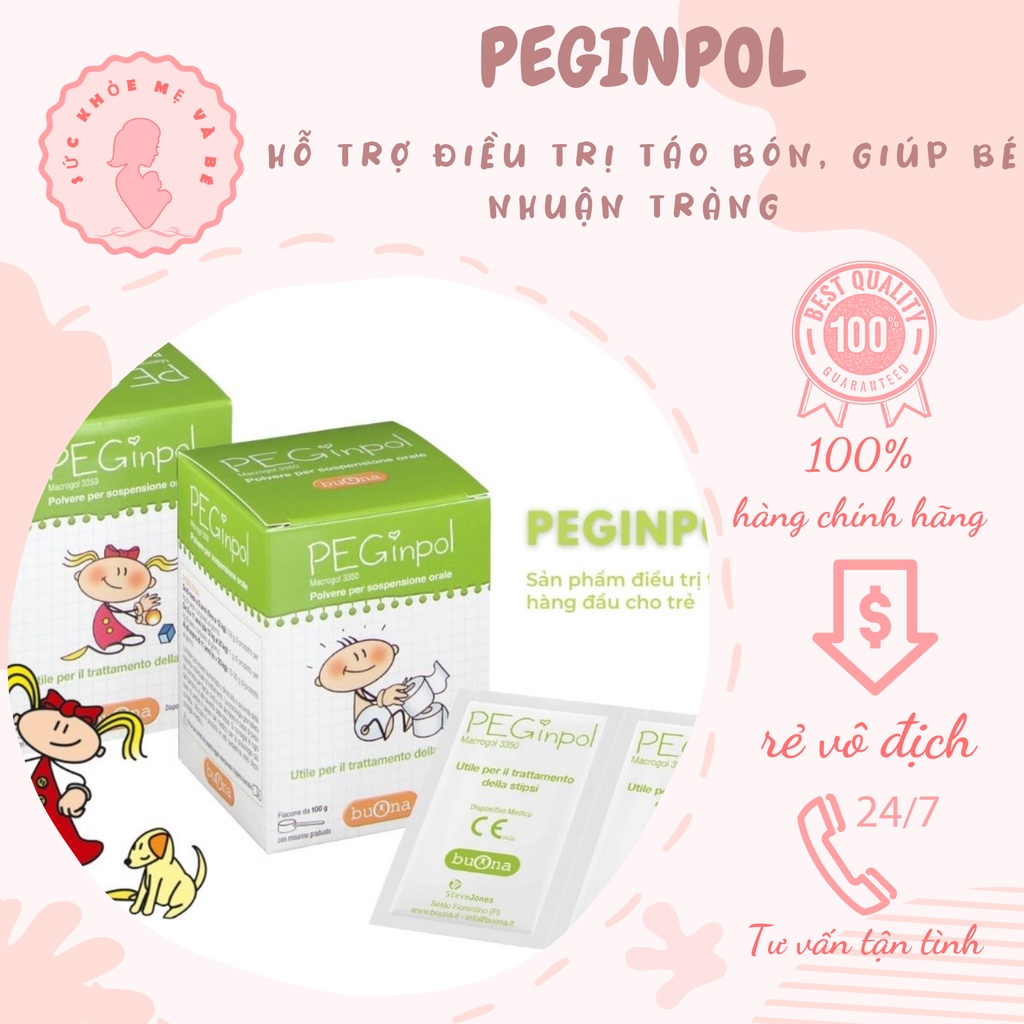 PEGinpol - Giúp nhuận tràng, làm mềm phân. Hỗ trợ táo bón cấp và mãn tính, rối loạn nhu dộng ruột