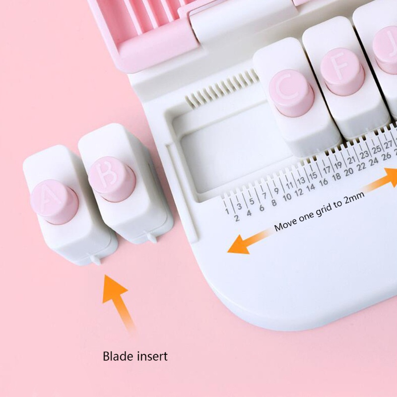 Máy bấm giấy đục lỗ dập nổi hình 26 chữ cái tiếng anh tiện dụng