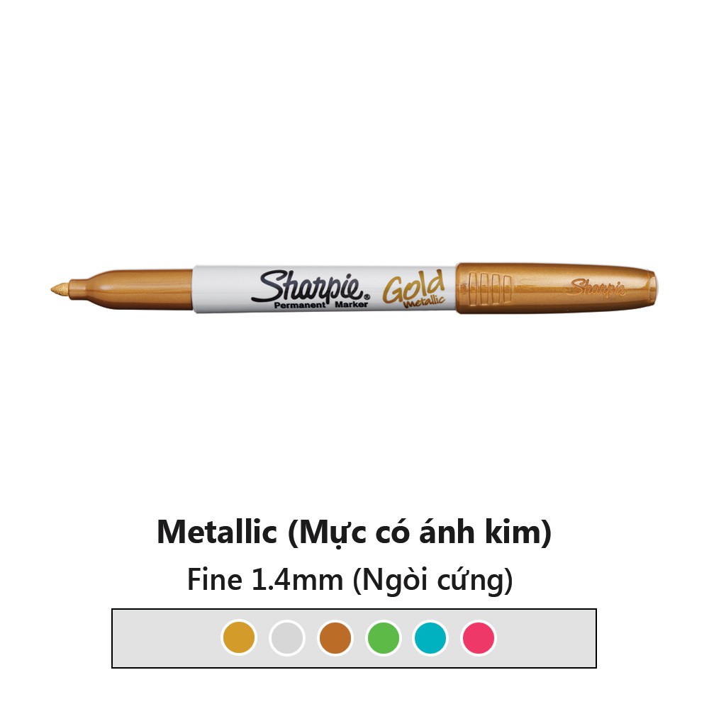Bút nhũ kim ánh kim Sharpie Metallic - Ngòi 1.4mm