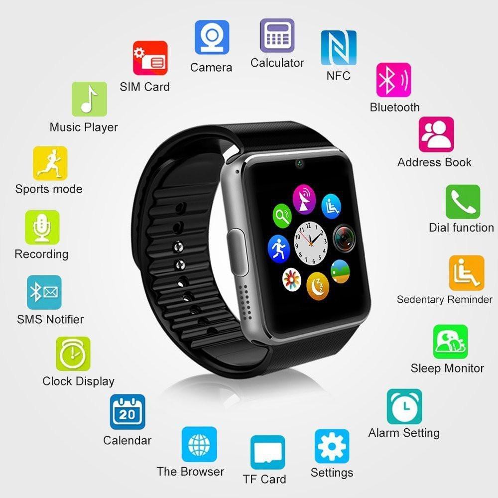 Đồng Hồ Thông Minh GT08, Smartwatch  GT08, Đồng Hồ Tích Hợp Sim Nghe Gọi