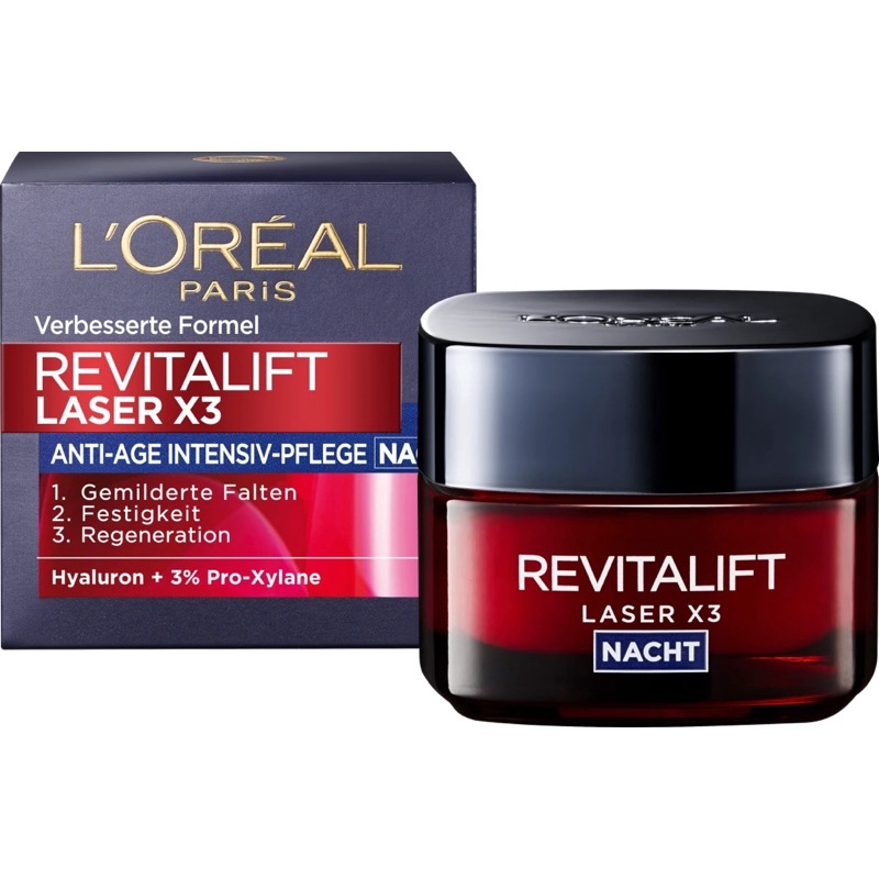 Bộ kem dưỡng da chống nhăn L’Oéal Revitalift Laser X3 giúp xoá mờ nếp nhăn chống lão hoá da, 50ml
