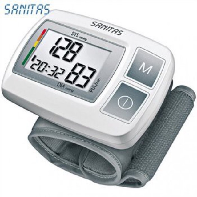 [ NỘI ĐỊA ĐỨC ] Máy đo huyết áp Sanitas dùng cho cổ tay hàng chính hãng 100%