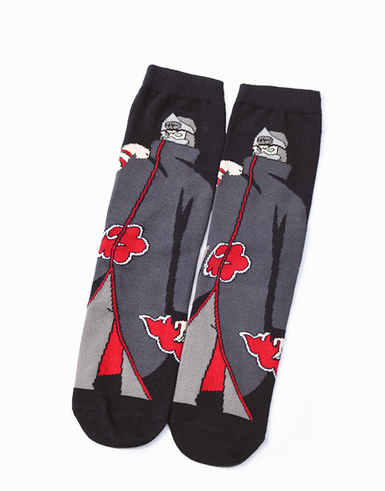Vớ Giữ Ấm In Họa Tiết Hoạt Hình NARUTO Akatsuki Pein Konan Itachi Orochimaru Sasori Deidara Hidan Màu Đỏ Vui Nhộn Cho Người Lớn