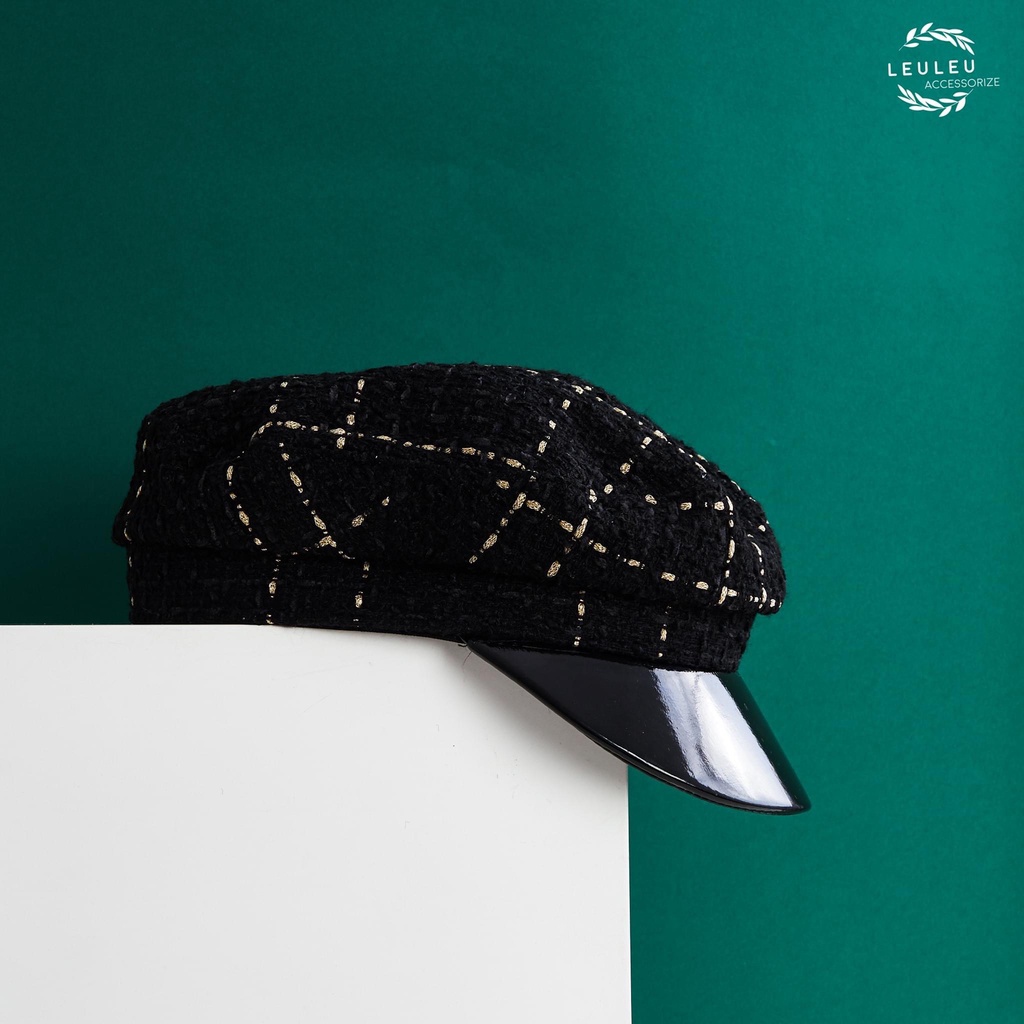 MŨ BAKERBOY DẠ TWEED TRENDY LEULEU.ACCESORIZE