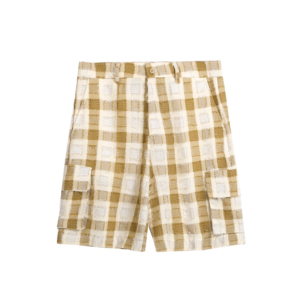 BLANKESPACE Quần Short Cubic Shorts Vải Cotton Thời Trang Nam Nữ Unisex