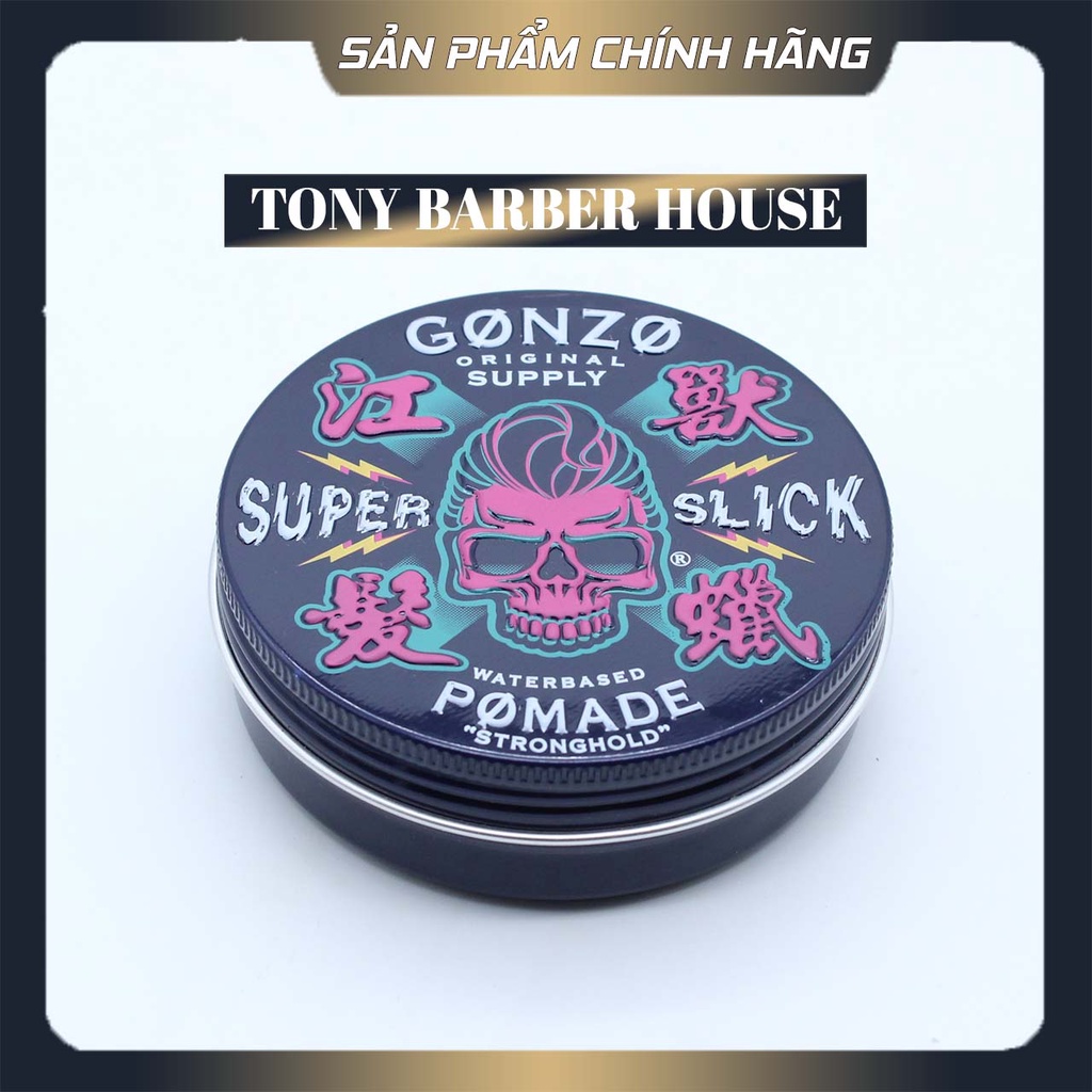 Pomade tạo kiểu tóc Gonzo Super Slick Strong Hold 103ml (Dạng Gel)