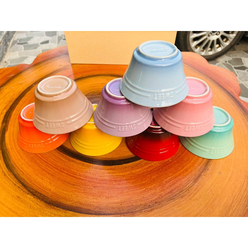 Set 8 Bát cơm Sweet 11cm màu pastel miệng loe p/c LC - Chén sứ cao cấp không chì, hàng tiêu chuẩn xuất Âu