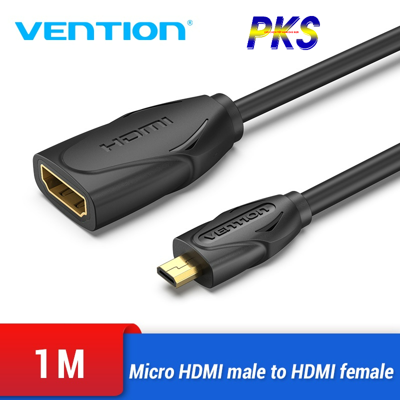 Cáp Micro HDMI to HDMI dài 1m Vention ABBBF cao cấp - Hàng chính hãng