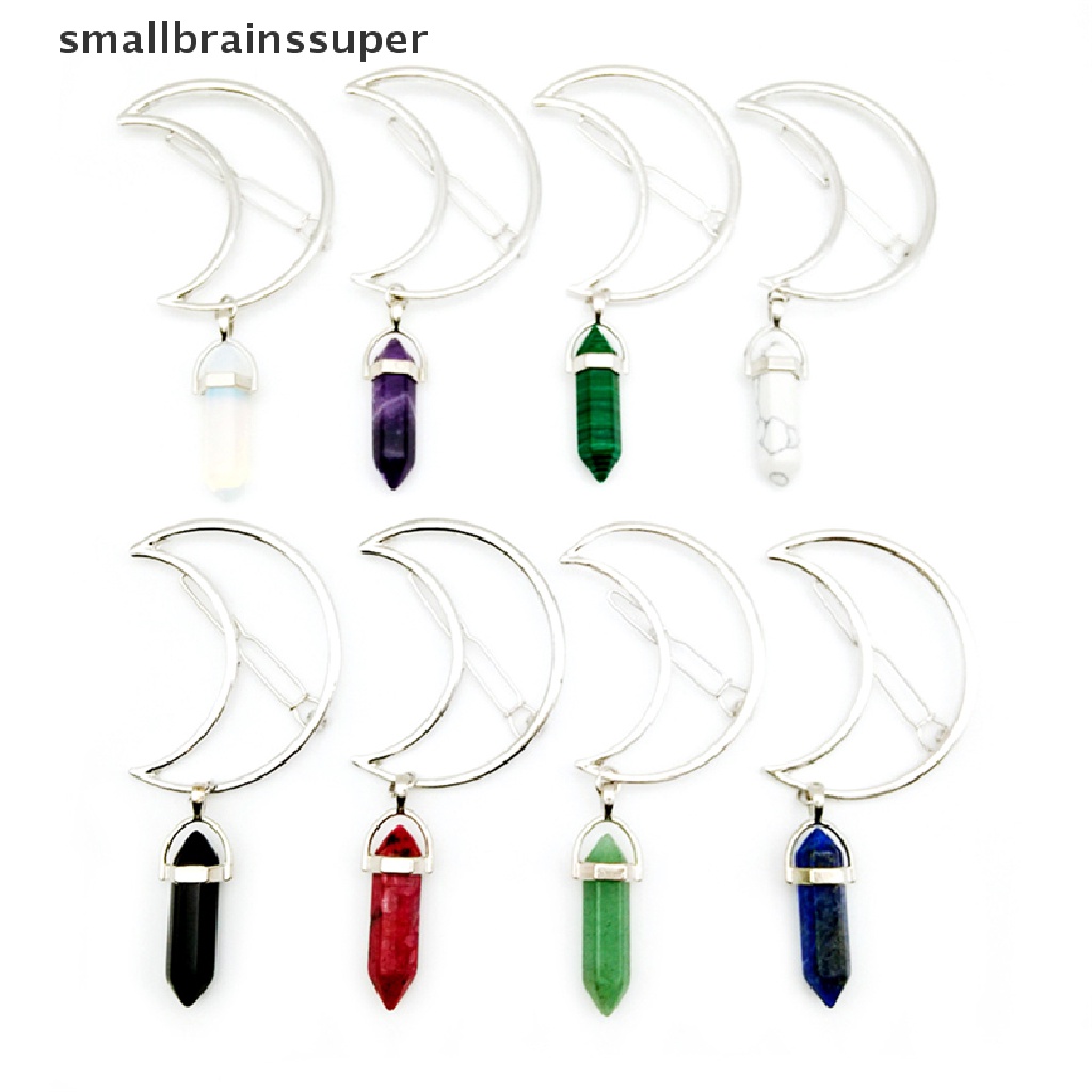 Kẹp Tóc Nhỏ Mặt Đá Mặt Trăng Tự Nhiên Bằng Hợp Kim SBS Cho Nữ