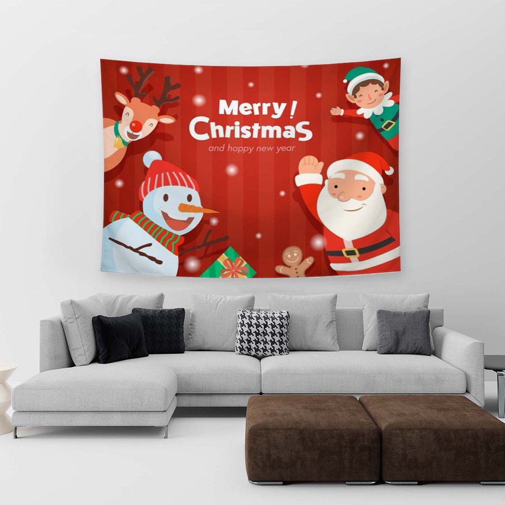 Tranh vải treo tường hình cây thông, phông nền trang trí giáng sinh, trang trí noel merry christmas