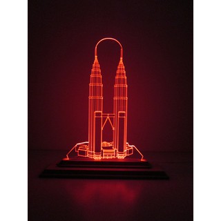 Mô Hình Đèn Led 3D Tòa Tháp Đôi Malaysia