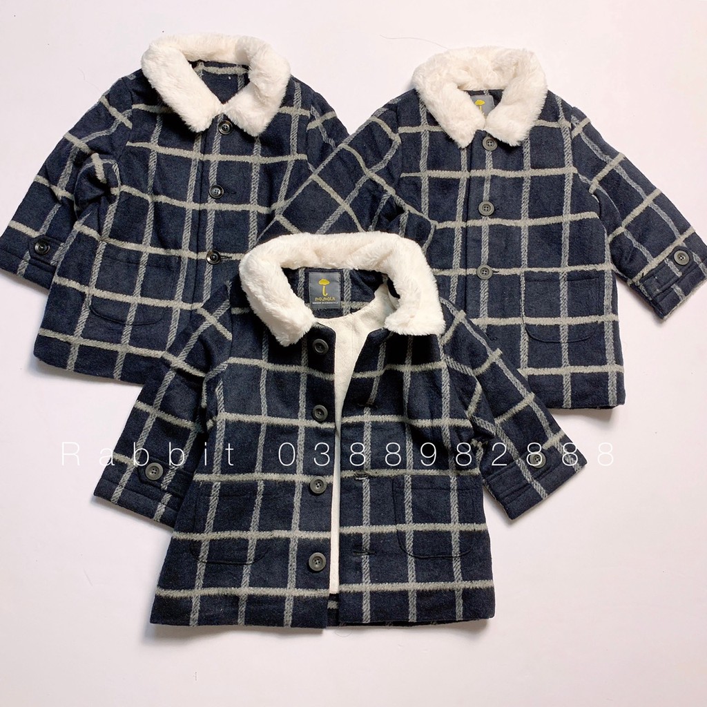Áo khoác dạ lót lông - RABBITSHOP(hàng sale ko đổi trả)
