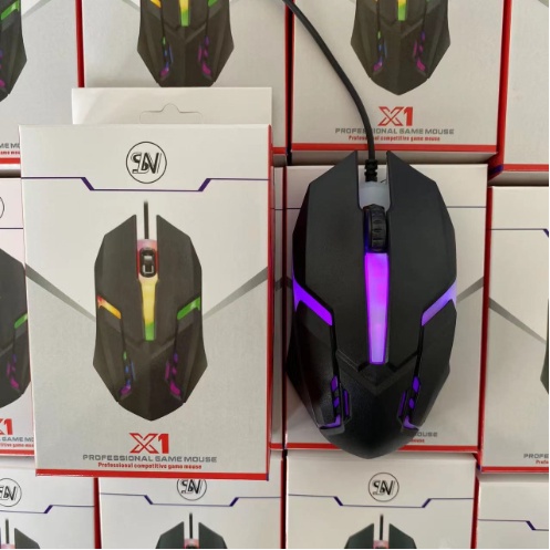 Chuột Gaming X1 LED có dây 1200 DPI,Chuột chơi game giá rẻ