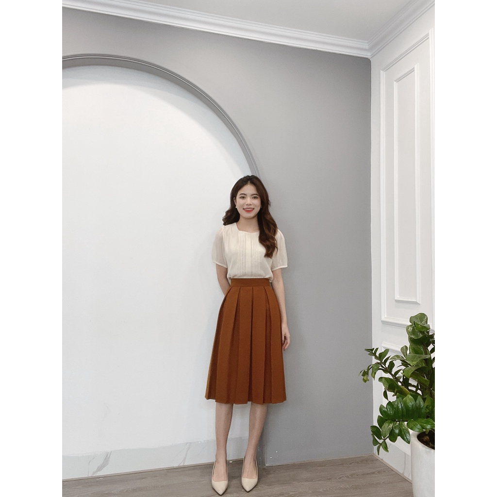 Siêu Phẩm Chân Váy Xòe Xếp Ly Dáng Dài Thời Trang Nữ Cao Cấp - MIN House