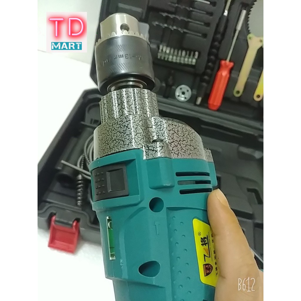 Bộ Máy KHoan Đa Năng Công Suất 2200W Cực Khỏe Tặng kèm bộ dụng cụ sửa chữa 115 chi tiết