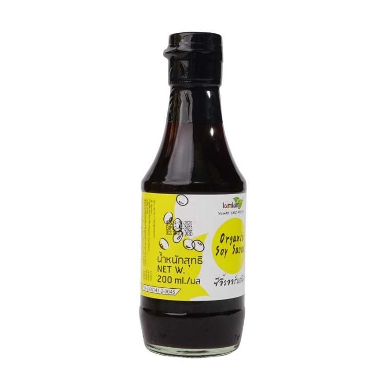 Nước Tương Đậu Nành Organic Soy Sauce Hữu Cơ, Tương Hữu Cơ - Chai Lumlum 200ml