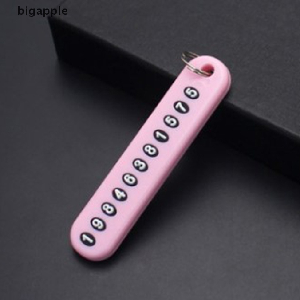 bigapple Mobile Phone Straps Anti-lost Phone Number Plate Car Keychain Pendant Keyring RDG