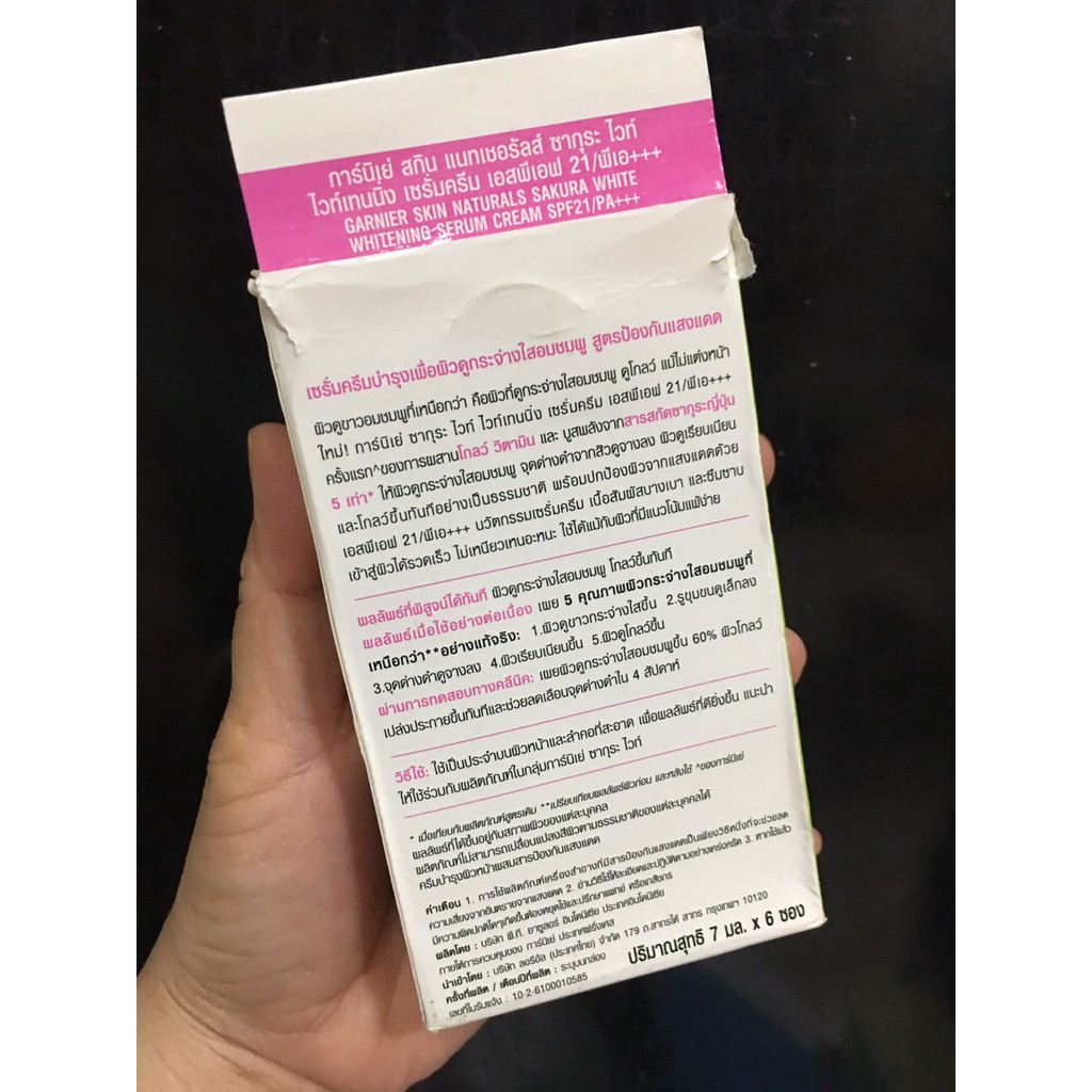 Gói kem dưỡng da chống nắng Garnier Thái Lan