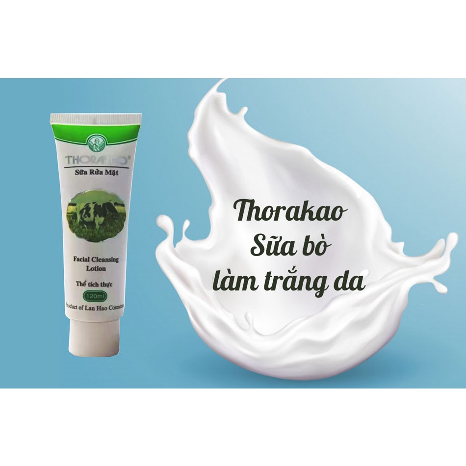 Sữa rửa mặt Trắng Da Tinh Chất Sữa Bò 120g Trắng hạt massage Thorakao