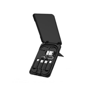 Bộ cáp sạc đa năng 6 in 1 đầu typeC, iPhone, Android tiện dụng kiêm giá đỡ điện thoại