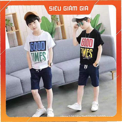 [ xả kho ] EB set bộ GOODTIME dành cho bé trai 18-28kg. Chất liệu cotton, co dãn tốt, thấm hút mồ hôi.