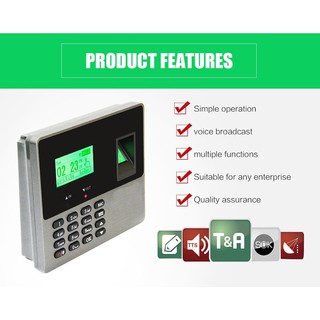 Máy chấm công quét vân tay ELITEK 6688 USB (Đen xám) xuất file Excel tiện lợi