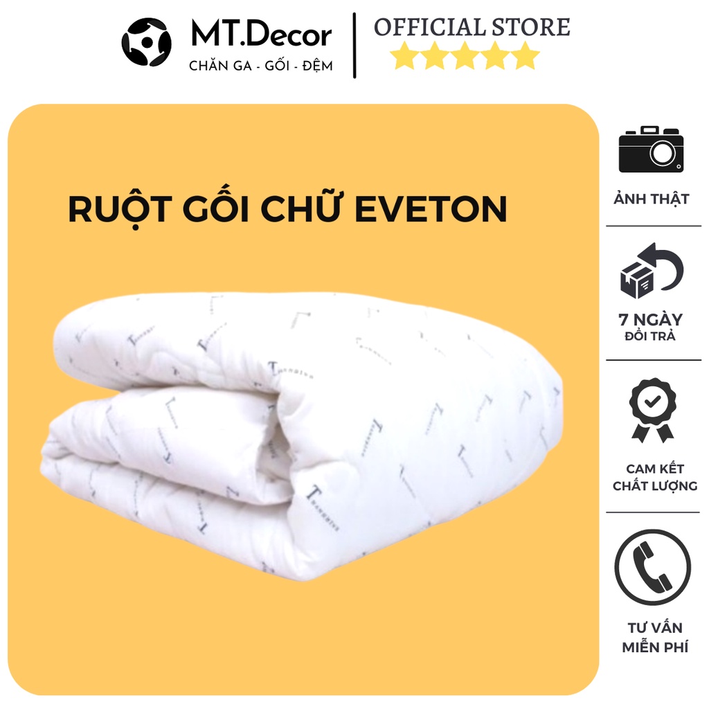 Ruột chăn chữ EVETON siêu nhẹ kích thước 1M9-2m1, ruột bông sơ trắng tinh khiết kháng khuẩn - MT.Decor