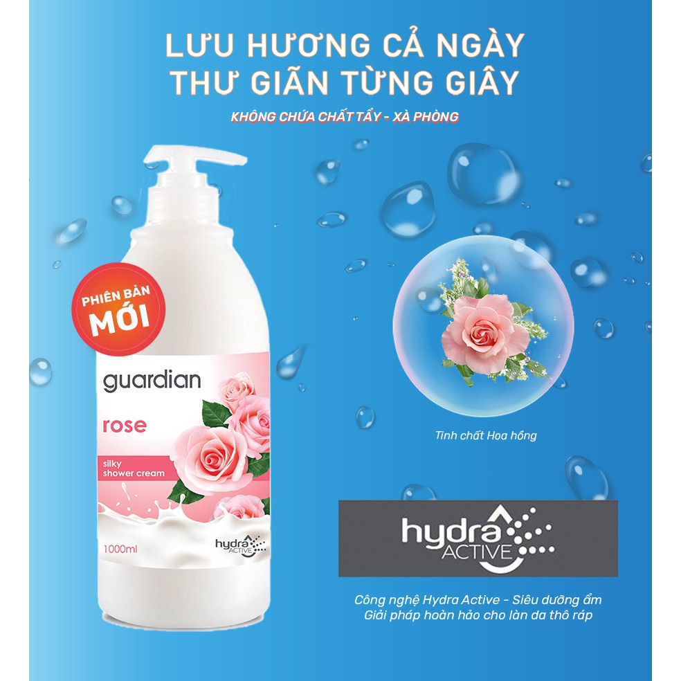 Sữa Tắm Guardian Hoa Hồng Mịn Da 1000ML | BigBuy360 - bigbuy360.vn