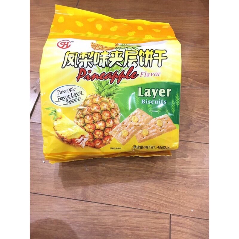 Bánh quy layer kẹp mứt hoa quả gói 450gr