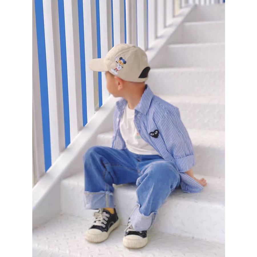 Mũ lưỡi trai cho bé thêu chữ NY Nón lưỡi trai trẻ em Mickey thời trang - PK014Ny