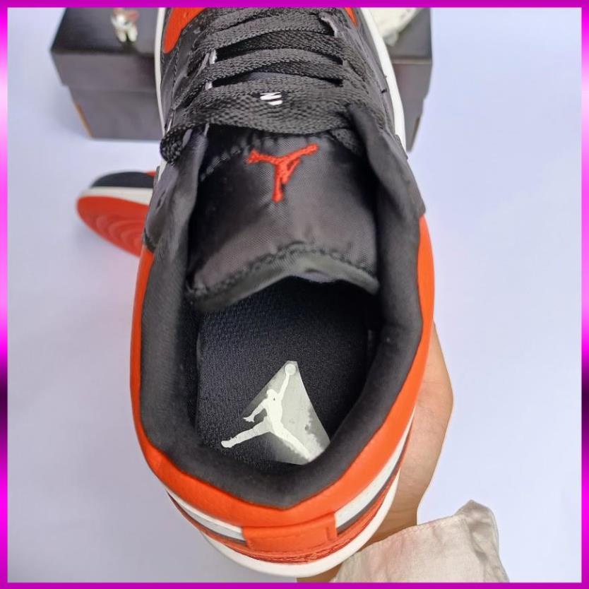Giày Sneaker JD 1 màu cam đen Thấp cổ nam nữ full box bill